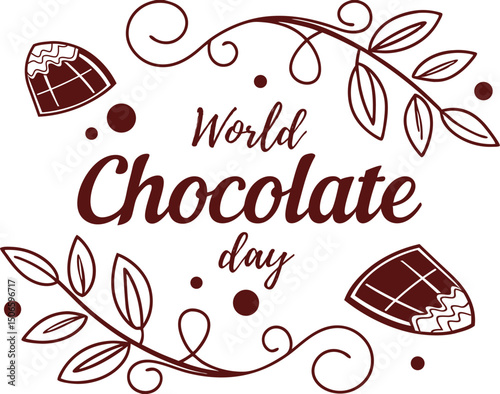 World Chocolate Day vector art illustration