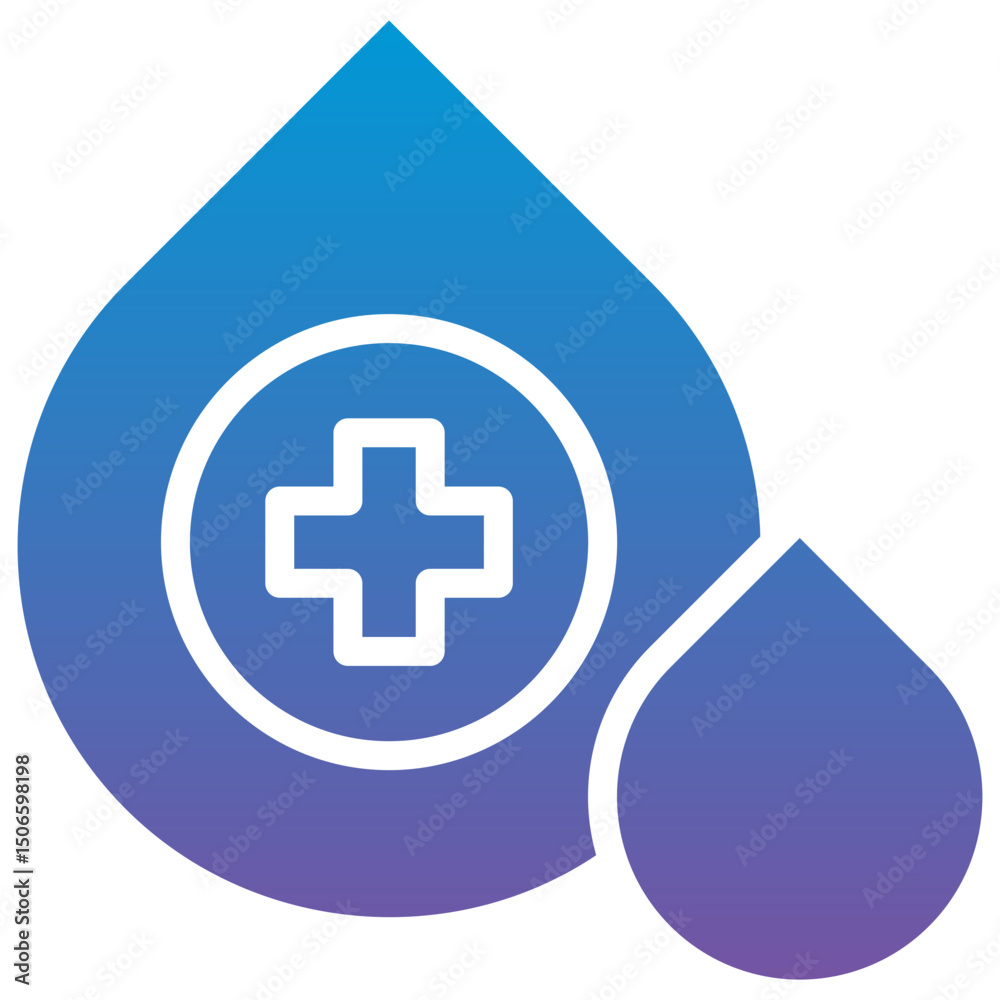 Fototapeta premium Blood Glucose Drop Icon