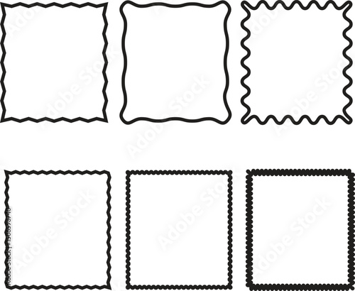Simple Rectangular Border Frame Design Template for Graphic Design Projects and Layouts