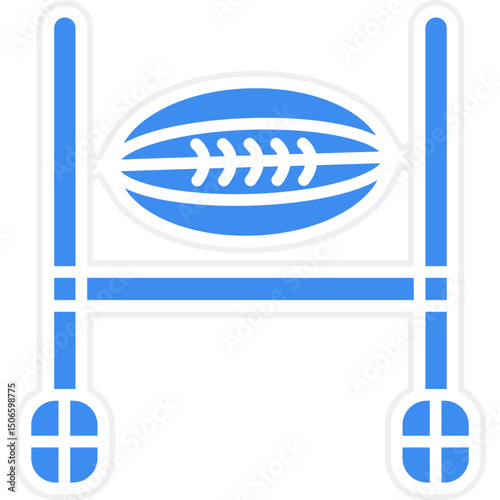 Rugby Goal Icon Style