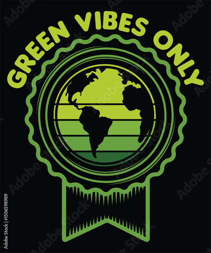 World Environment Day Vector T-Shirt Design with Earth and Green Elements.