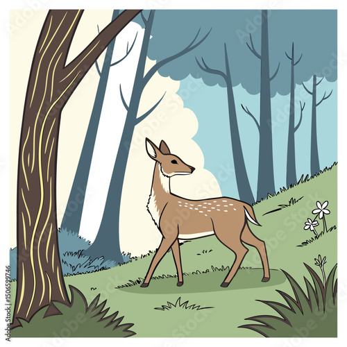Deer Outline Illustration