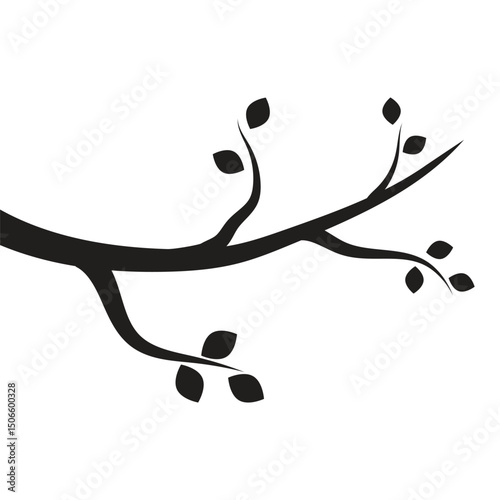 Stylized branch logo vector and symbol