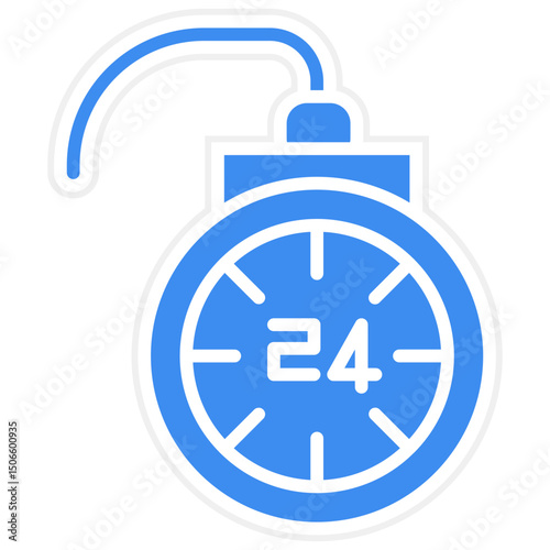 24 Hours Open Icon Style