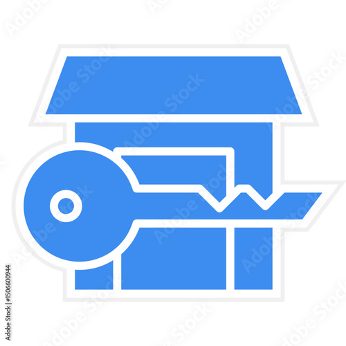 Warehouse Key Icon Style