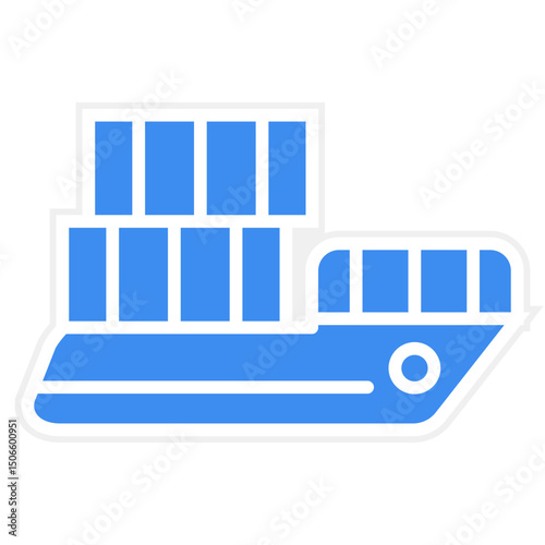 Cargo Ship Icon Style