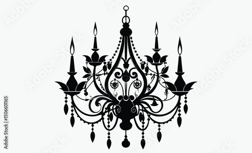 Chandelier Silhouette Illustration