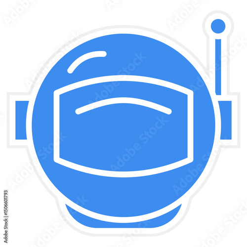 Astronaut Helmet Icon Style
