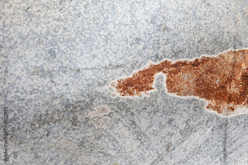 Close up of rusty zinc sheet background surface