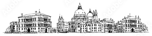 venice city skyline architectural vector