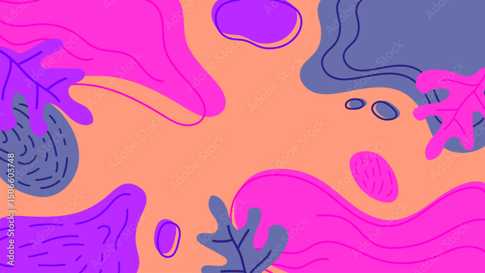Fototapeta premium Hand Drawn Flat Vector Background