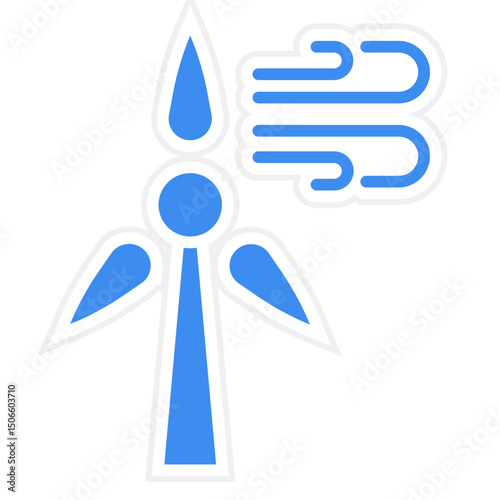 Wind Turbine Icon Style