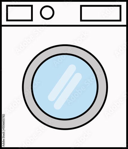 Modern Washing Machine Vector Icon