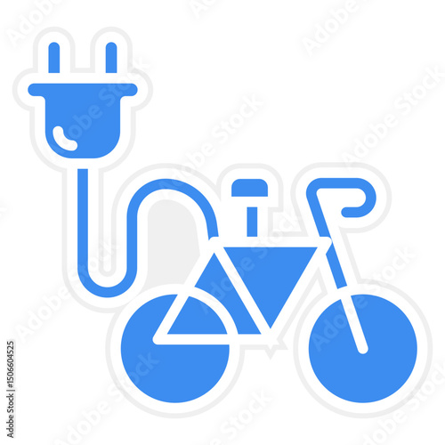 Electric Bike Icon Style