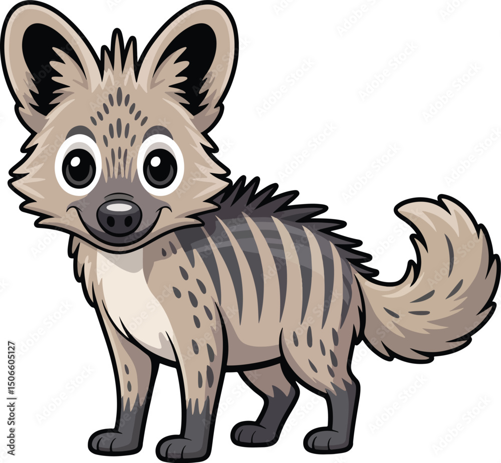 Obraz premium Cute Aardwolf Vector