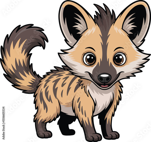 Cute Aardwolf Vector