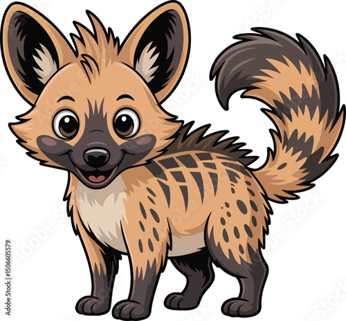 Cute Aardwolf Vector