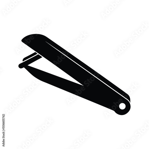 Black and White Shoehorn Silhouette Illustration