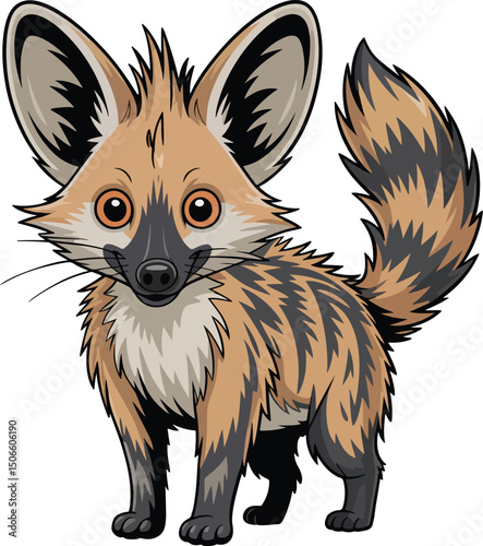 Cute Aardwolf Vector