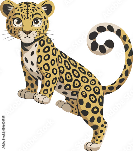 Cute African Leopard Vector