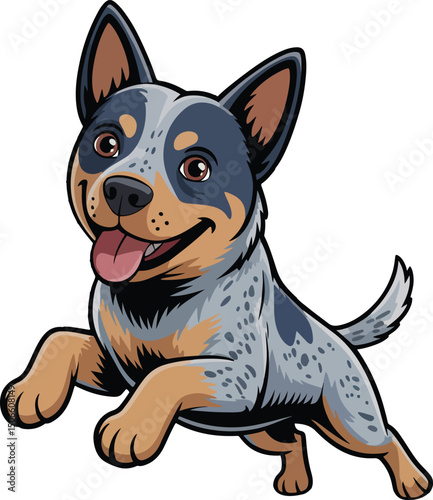 Cute Australian Cattle Dog Vector