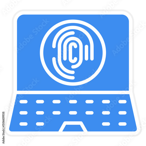 Biometric Laptop Icon Style