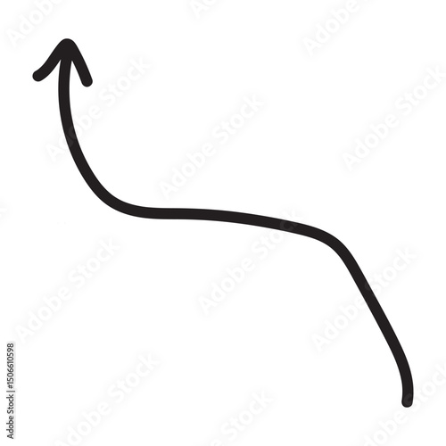 Looped Hand-Drawn Arrow - Pointer Icon