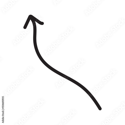 Wavy Sketch Arrow - Directional Graphic