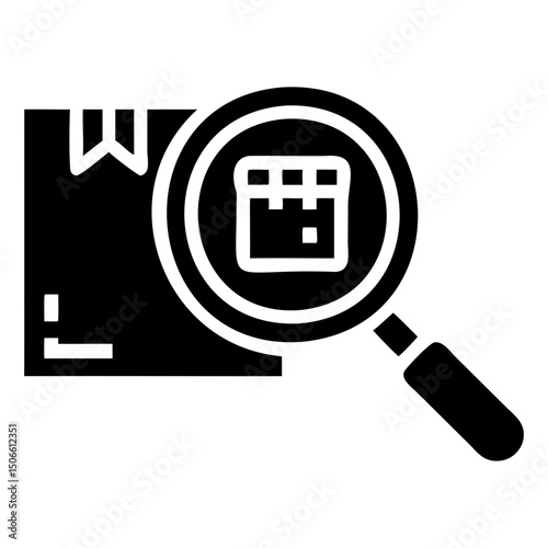 Shipping and order tracking icon in black silhouette on transparent background and PNG