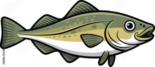 Cute Cod Fish Vector