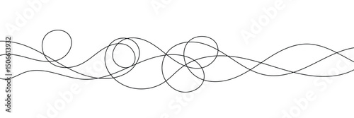 Thin wavy line pattern with flowing curves, undulating abstract background. Squiggle design for subtle. Flat vector illustration isolated on white background. Vector Illustration . EPS 20 . 