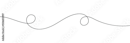 Thin wavy line pattern with flowing curves, undulating abstract background. Squiggle design for subtle. Flat vector illustration isolated on white background. Vector Illustration . EPS 20 . 