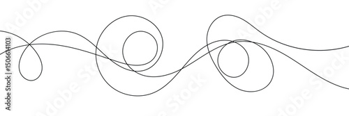 Thin wavy line pattern with flowing curves, undulating abstract background. Squiggle design for subtle. Flat vector illustration isolated on white background. Vector Illustration . EPS 20 . 