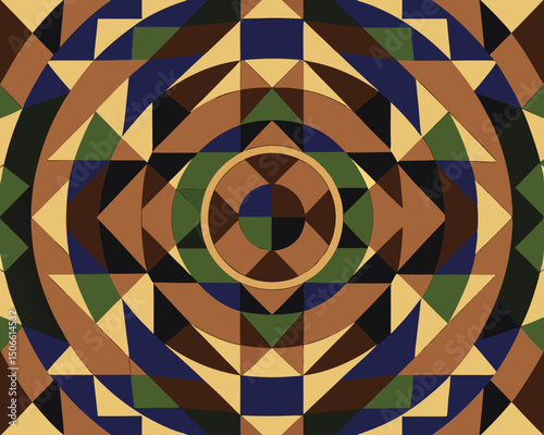 This digital product features a seamless abstract geometric pattern composed of triangle mosaics and intricate grid lines, ideal for modern designs and backgrounds.