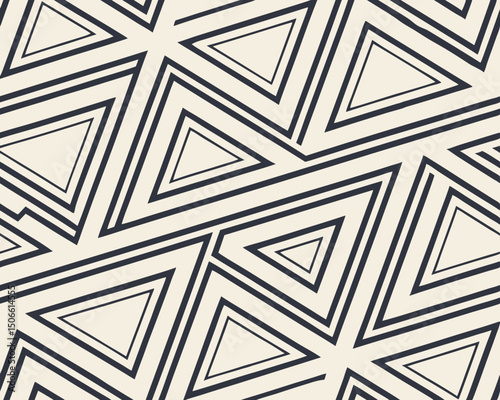 This digital product features a seamless abstract geometric pattern composed of triangle mosaics and intricate grid lines, ideal for modern designs and backgrounds.