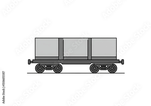 Train Wagon Freight Transport Illustration Railroad Railway Vehicle