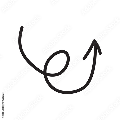 Artistic Hand-Sketched Arrow - Design Asset