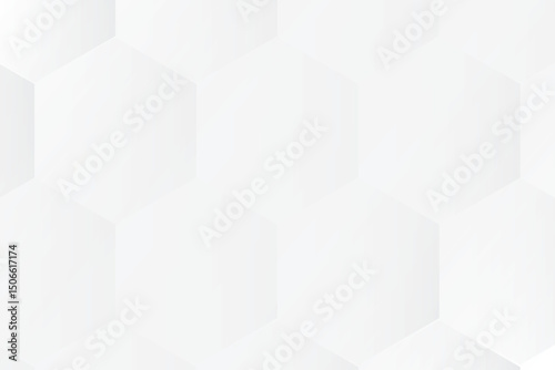 Abstract trendy technology of gradient white and gray hexagonal element pattern artwork design background. Use for ad, poster, presentation, print, artwork. illustration vector 