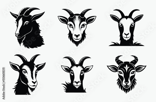 Peeking Goat Silhouette