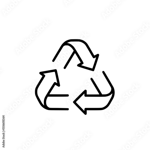 Recycle Symbol Circular Arrows Representing Sustainability and Environmentalism