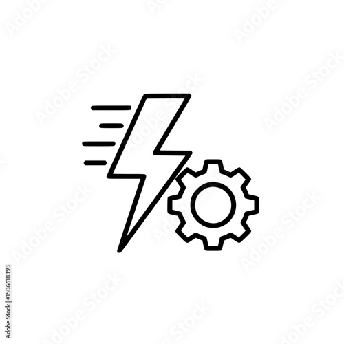 Fast Performance, Optimized Settings Icon Design for Speed and Efficiency