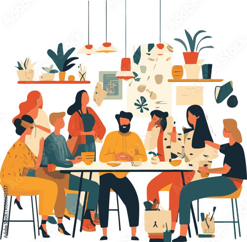 Friends Enjoying Music and Laughter During a Cozy Hangout