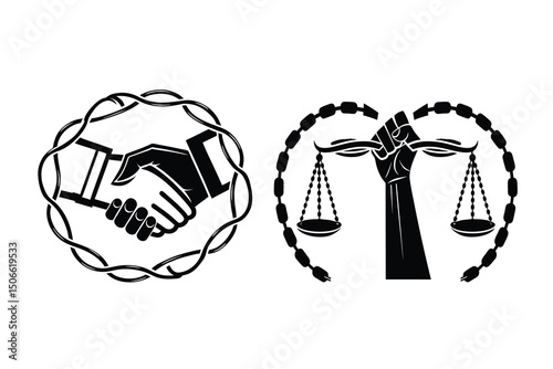 Human Rights Element Vector Silhouette Illustration