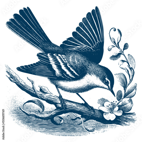 Acadian Flycatcher bird vector