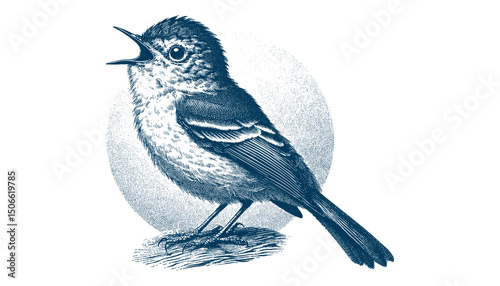 Acadian Flycatcher bird vector