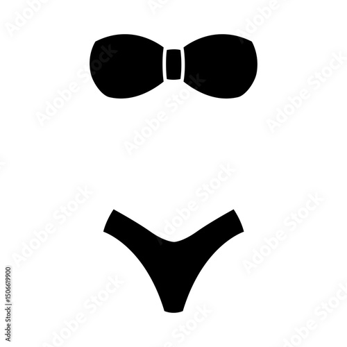 Swimsuit icon vector. Leotard illustration sign. Swimming suit symbol or logo.