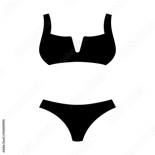 Swimsuit icon vector. Leotard illustration sign. Swimming suit symbol or logo.
