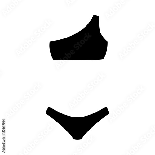 Swimsuit icon vector. Leotard illustration sign. Swimming suit symbol or logo.