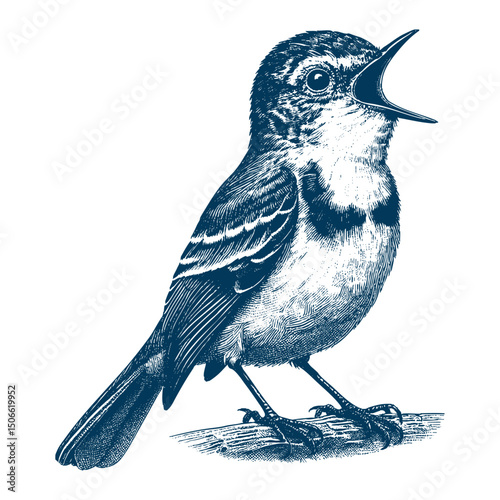 Acadian Flycatcher bird vector