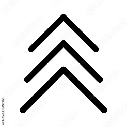 Up arrow vector icon. scroll illustration sign. Direction symbol or logo.